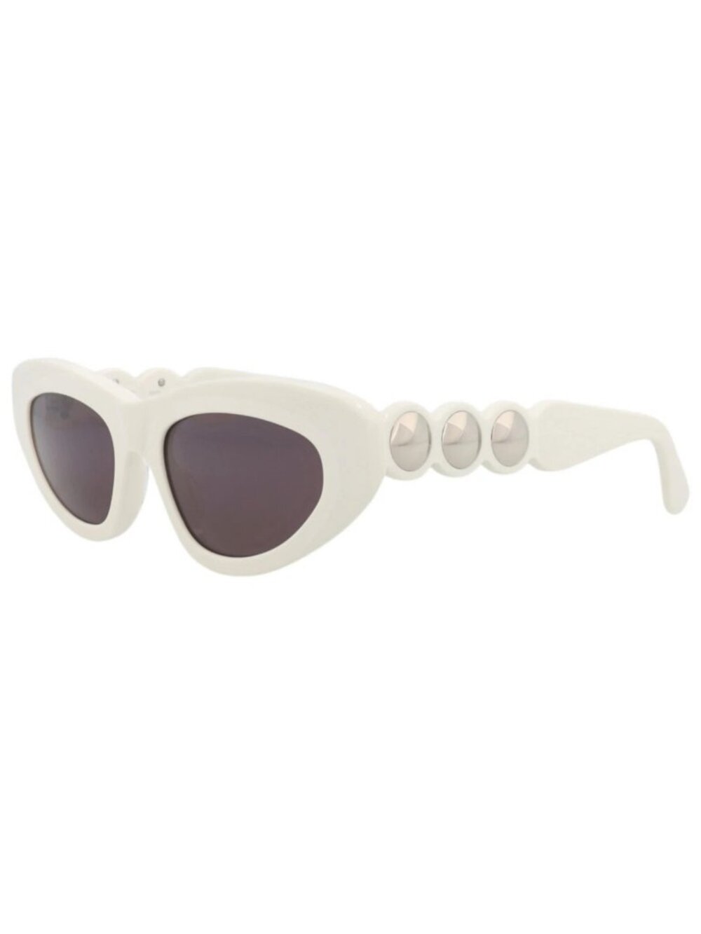 New Alaia Women's Sunglasses Cat Eye Acetate Frame Ivory Ivory Grey